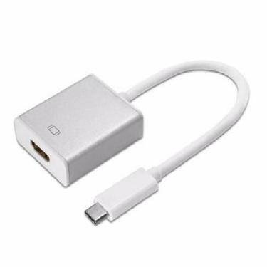 Imagem de Adaptador Conversor Usb C Type C Macho Hdmi Fêmea Prata - OUTRAS MARCA