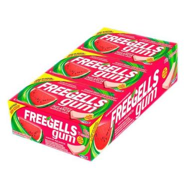 Imagem de Chiclete Freegells Gum Melancia com 15 unidades
