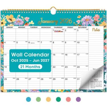 Imagem de Calendário de Parede Taja 29 x 37 cm Floral Espiral 2026-2027
