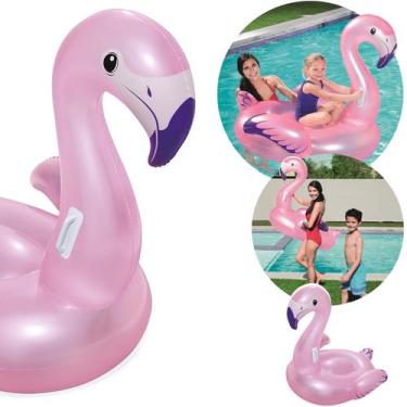 Imagem de Boia Flamingo Rosa Gigante Inflável Praia Piscina 1,20m Ntk - BestWay