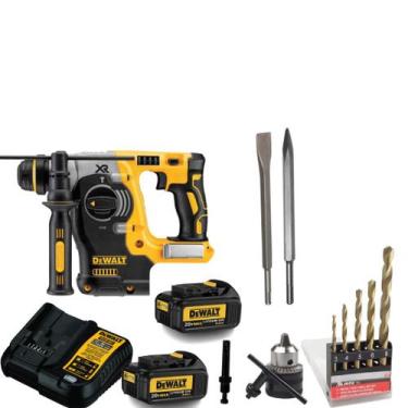 Imagem de Martelete Rompedor Dewalt Sds Plus 2 Baterias Dch273 9 Acessórios 