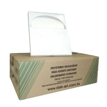 Imagem de Protetor de Assento Sanitário Descartável Papel de Seda 100% Celulose Calandrado com 86 Unidades Seda