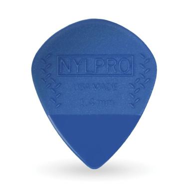 Imagem de Kit 25 Palhetas Nylon Jazz 1.4mm 3NPR7-25 Ponta Polida Texturizada Azul D'Addario