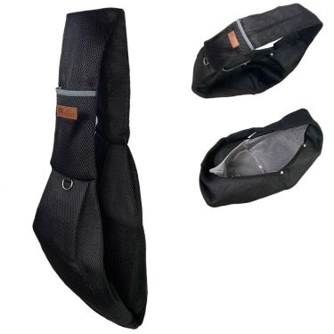 Imagem de Bolsa de Transporte Pet Braslu BSL3907 Sling Cães e Gatos Pequeno Porte Poliéster Preto