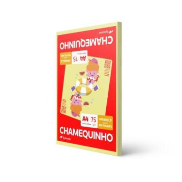 Imagem de Papel Sulfite A4 Colorido Chamequinho 75G Amarelo - Chamex