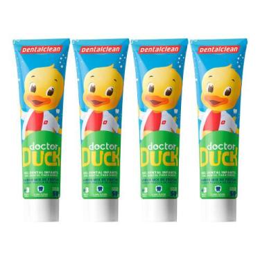 Imagem de Kit 4 Pasta de Dente Infantil Com Flúor 50g Doctor Duck Tutti Frutti C