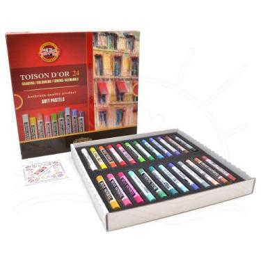 Imagem de Giz Pastel Seco Toison DOR 24 Cores - Koh-I-Noor