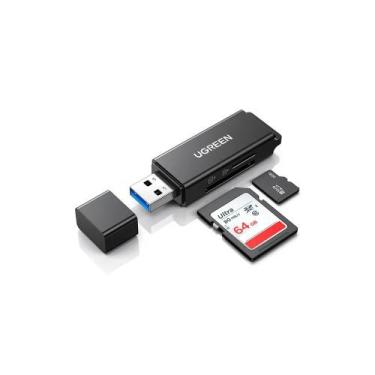 Imagem de Leitor Cartão Memória Ugreen Usb 3.0 Sd Tf 5gbps 40752 Preto