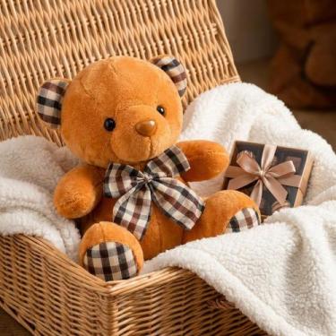 Imagem de Ursinho De Pelucia Fofo Articulado Para Nicho Quarto Infantil Maternid