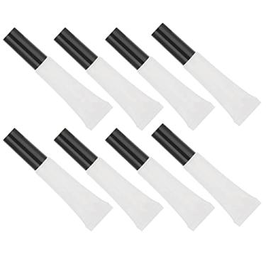 Imagem de Tubos macios de protetor labial recarregáveis, garrafa transparente de 15ml Tubos macios de brilho labial Tubos macios de protetor labial com tampas de borracha para viagens em viagens de