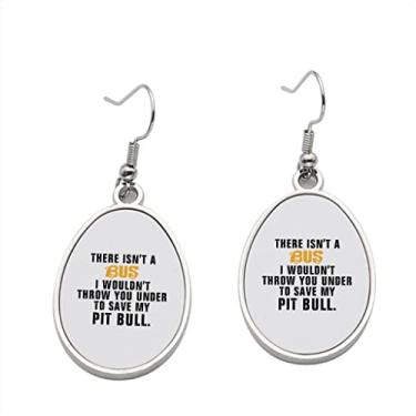 Imagem de Brincos pendentes There isn't Bus I Wouldn't Throw You Under to Save My Pit Bull para meninas - Presente de festa de aniversário dos namorados