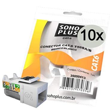 Imagem de 10x Conector Keystone Fêmea Cat6 Rj45 Soho Plus Furukawa