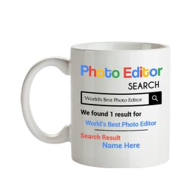 Imagem de Caneca com editor de fotos personalizado - Presentes de editor de fotos - com editor de fotos - Personalizado com o seu nome do editor de fotos - Caneca de café de 325 ml