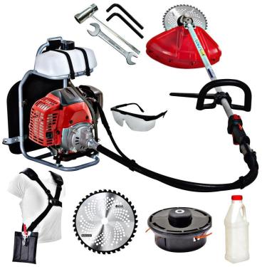 Imagem de Roçadeira Costal Kawashima KW420C Linha Plus 42cc 2T á Gasolina Forte e Econômica de Uso Intensivo Ideal Para Fazendas e Grandes Propriedades Rurais