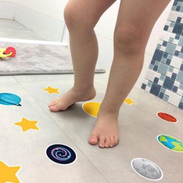 Imagem de Adesivo Piso Banheiro Antiderrapante Infantil Sistema Solar - Quartinh