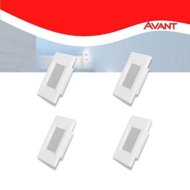 Imagem de Kit 4 Balizador Elegance 2w 3000k Ip20 4x2 Luz Quente Avant