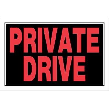 Imagem de The Hillman Group 841882 8-Inch by 12-Inch Private Drive Sign (2-PACK)