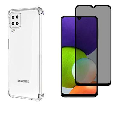 Imagem de Kit Para Galaxy A22 Capa Anti impacto + Película Privacidade (Tela 6.4) (C7COMPANY)