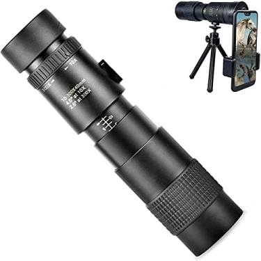 Imagem de Telescópio monocular - Monocular 10X100 de alta potência ã€HD para observação de pássaros com suporte para smartphone Tripé Monocular à prova d'água Fabricado pela FMC BAK4 Prism Materiais e