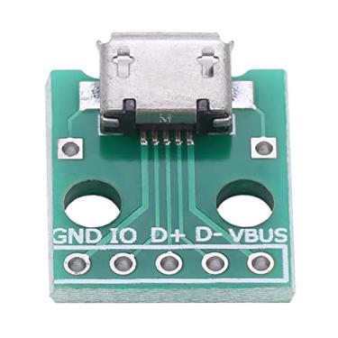 Imagem de 10 unidades Micro USB para placa adaptadora DIP,tomada f¨ºmea Micro USB para placa adaptadora DIP 5 pinos 2,54 mm passo, Soquete f¨ºmea micro USB Placa adaptadora micro USB para DIP Placa adaptado