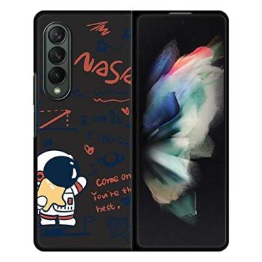 Imagem de Adorável e engraçado astronauta para Samsung Galaxy Z Fold 4 5G Z Fold 3 Hard PC Phone Case, FOLD, BKB05, para Samsung Z Fold3 5G