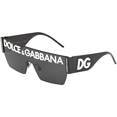 Imagem de Óculos de sol Dolce & Gabbana DG 2233 01/87 Preto Metal Quadrado Lente Gradiente Cinza