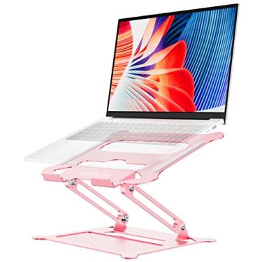 Imagem de Urmust Suporte para laptop e notebook ajustável, suporte para ultrabook, portátil, compatível com MacBook Air Pro, HP, Dell, XPS, Lenovo, todos os laptops de 10 a 15,6 polegadas (ouro rosa)