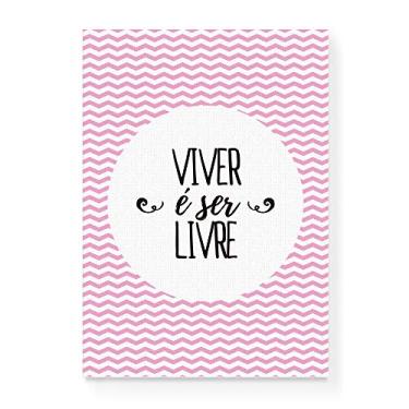 Imagem de Arte Maníacos Quadro Decorativo em Tela Canvas Viver É Ser Livre - 23x16,25cm