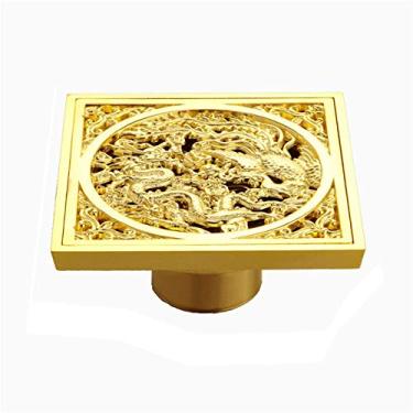 Imagem de Dreno de piso banheiro quadrado Cobre ralo de piso quadrado para sala úmida Trap Ralo de chuveiro Protetores de drenagem mais fortes Protetores de drenagem de serviço Adaptadores de tampa de drenagem Acessórios de chuveiro