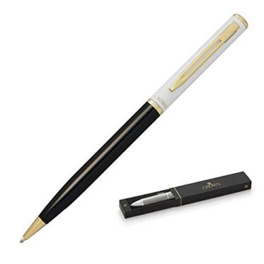 Imagem de Caneta Crown Esferográfica Capricci Branca e Preta - YW12601W