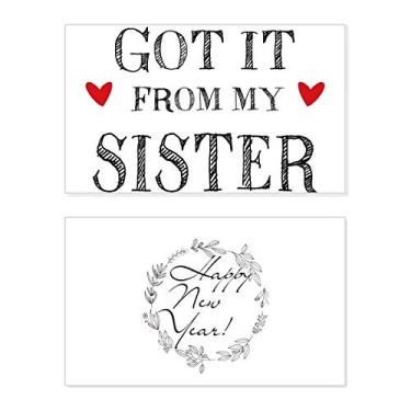 Imagem de For My Family Got It From My Sister Festival Cartão de felicitações Bless Mensagem presente