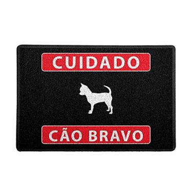 Imagem de Capacho/Tapete 60 x 40 cm - Cuidado Cão Bravo, 60 x 40 cm