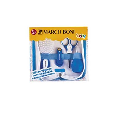Imagem de Kit Azul de Higiene Baby com Nécessaire, 8681, Marco Boni, Azul, 5 Itens