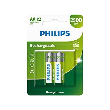 Imagem de Pilha Philips recarregável AA 1.2V 2.500mAh com 2 unidades R6B2RTU25/59