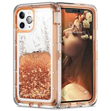 Imagem de Capa Glitter Dynamic Quicksand para iPhone 13 12 11 Pro Max XS XR X 8 6 S 7 Plus SE Cover 3 em 1 360 Shockproof Armor Phone Cases,Rose gold,Para iPhone 8