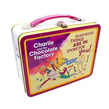 Imagem de AQUARIUS Dahl- Charlie Fun Box - Sturdy Tin Storage Box with Plastic Handle & Embossed Front Cover - Officially Licensed Roald Dahl Merchandise and Collectible Gift for Kids, Teens & Adults