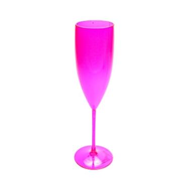Imagem de 25 Taças Champanhe Acrílico 160 Ml Festas/Comemorações cor:Pink Neon
