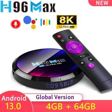 Imagem de H96 MAX RK3528 Smart TV Set Top Box  Android 13  4 GB  64 GB  32 GB  WiFi 6  5G  Dual WiFi  4K  8K