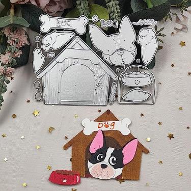 Imagem de Estêncil de corte de metal animal cachorro estêncil corte cartão relevo diy álbum de fotos molde decoração