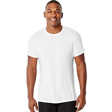 Imagem de Hanes Camiseta masculina Comfort Flex Fit gola redonda, Pacote com 3, branco, G