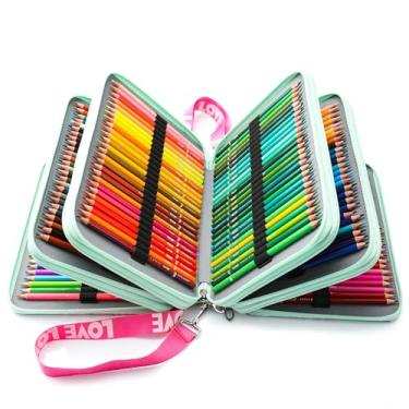Imagem de KALOUR Conjunto de 256 lápis de cor para colorir adultos, lápis de núcleo macio para desenho, mistura de sombras, presente para adultos artistas iniciantes