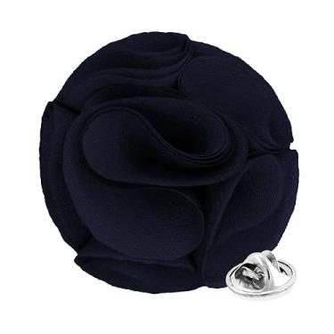 Imagem de Vittorio Vico Broche de lapela formal de flor rosa para homens - broche de rosa, flor de rosa para homens, 2.5" (6.36CM), Poliéster, Não aplicável