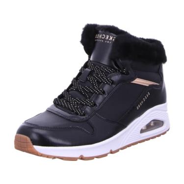 Imagem de Skechers Tênis infantil unissex Street Uno-Cozy on Air, Preto/ouro rosa, 2.5 Little Kid