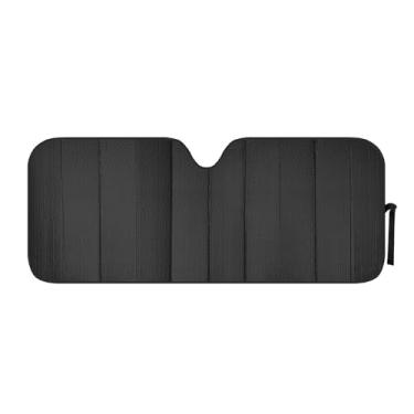 Imagem de Motor Trend Protetor solar Accordion preto para para-brisa de carro - viseira de carro para para-brisa de carro - Persianas de janela de carro para SUV e caminhão - Acessórios de proteção solar para