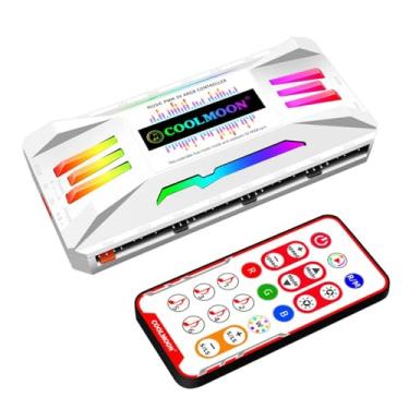 Imagem de Controlador de Fan Argb 5v e Pwm 4 Pinos 8 Portas Coolmoon