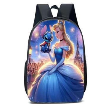 Imagem de MOCHILA ESCOLA INFANTIL JUVENIL ANIME PRINCESA E STITCH-Unissex
