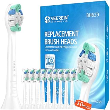 Imagem de SEEREIN Compatível com cabeças de substituição Philips Sonicare, compatível com cabeças de escova de dentes Philips Sonicare, cabeça de escova de substituição Phillips Sonicare C2 C1 G2 W W2 A3 G3 W3