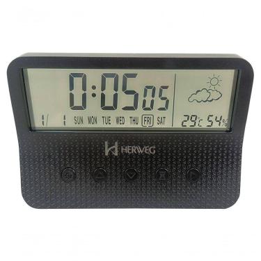 Imagem de Despertador Digital Importado Preto Herweg 2986 único