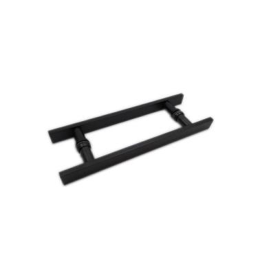 Imagem de Puxador para portas reto barra chata 30x20 cm - Preto - De acordo com 