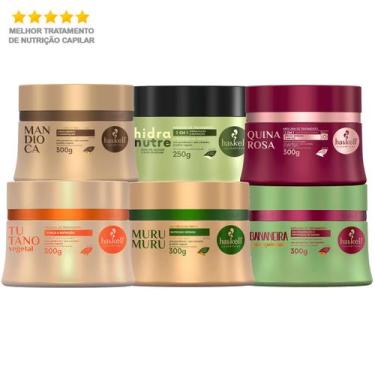 Imagem de Kit Haskell 6 Máscaras Fortalecimento Nutrição Reconstrução